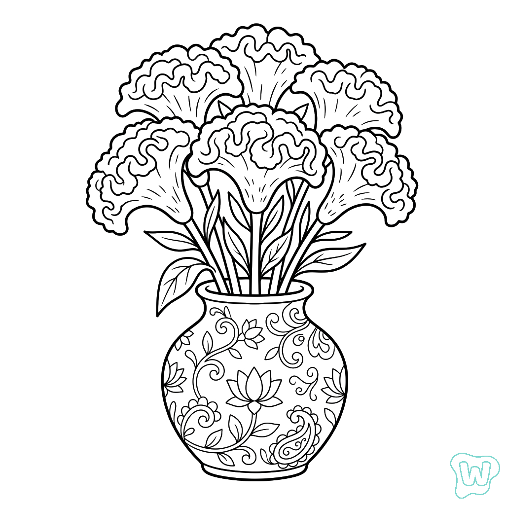 dibujos para colorear Cresta de Gallo
