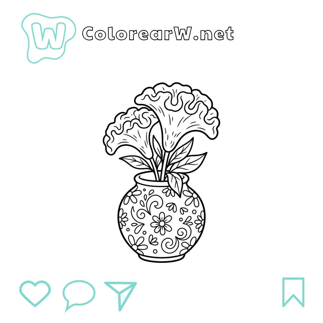 Cresta de Gallo para colorear (PDF para imprimir gratis) thumbnail