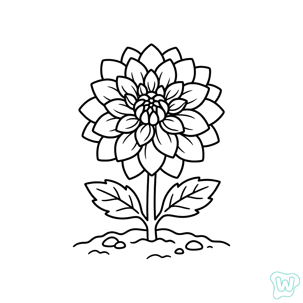 colorear y Imprimir PDF gratis Dalia