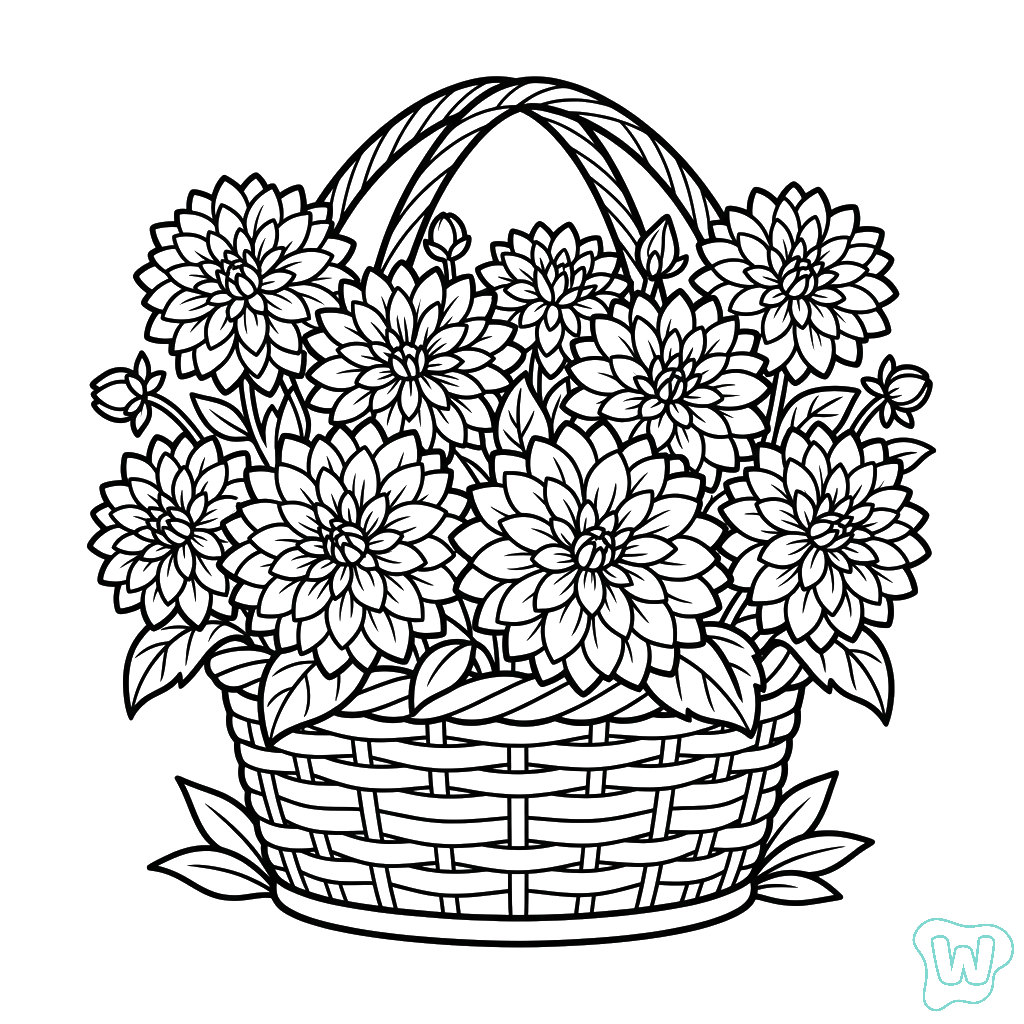 Dalia para colorear y Imprimir PDF