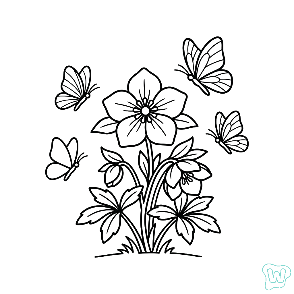 páginas para colorear Eléboro gratis