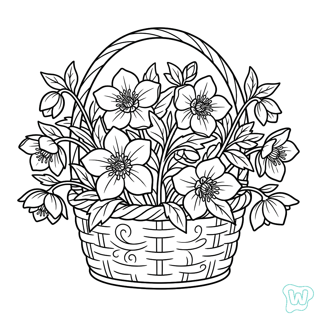 páginas para colorear fáciles de Eléboro