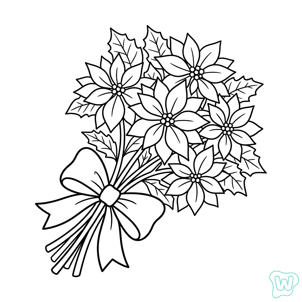 Flor de Pascua páginas para colorear gratis