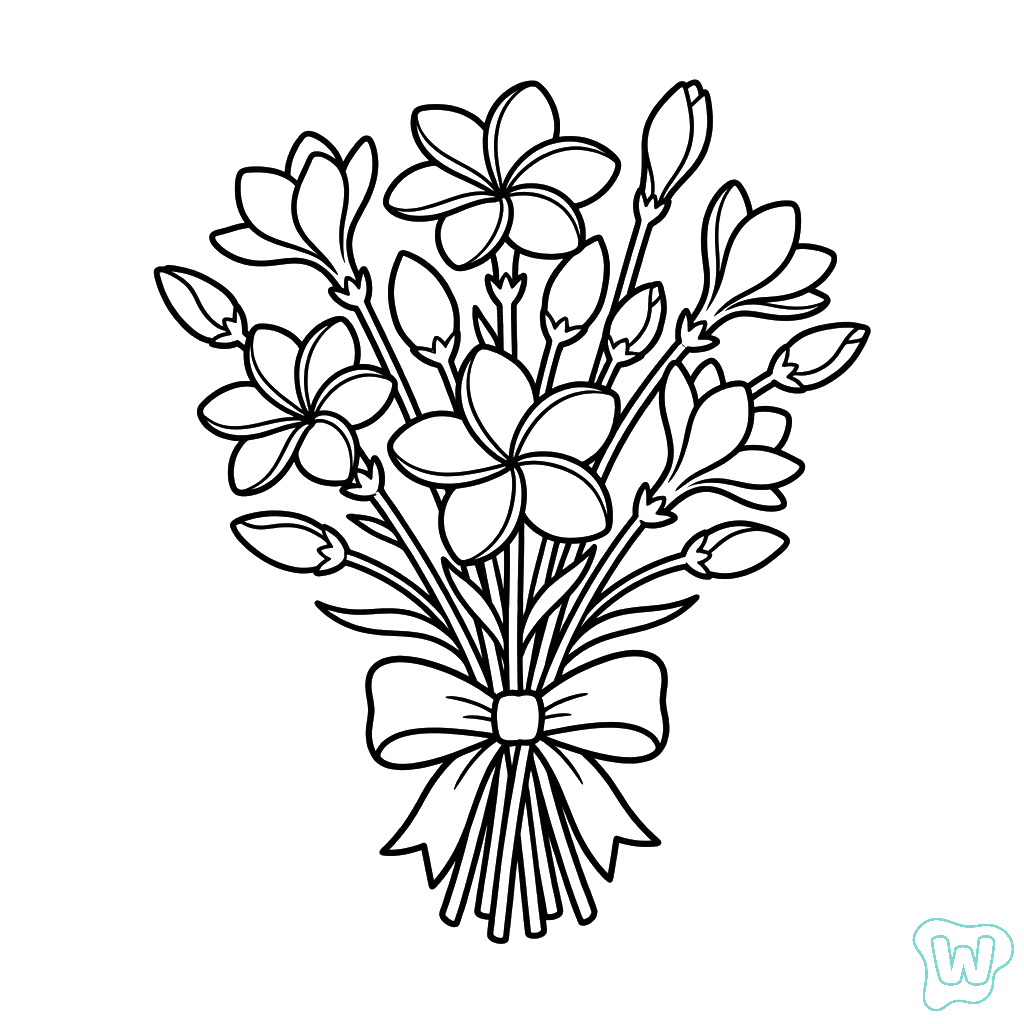 páginas para colorear gratis Frangipani