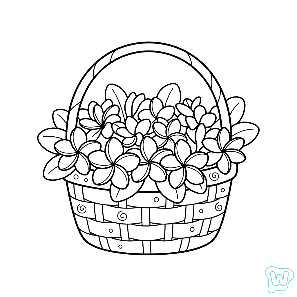 páginas para colorear Frangipani gratis
