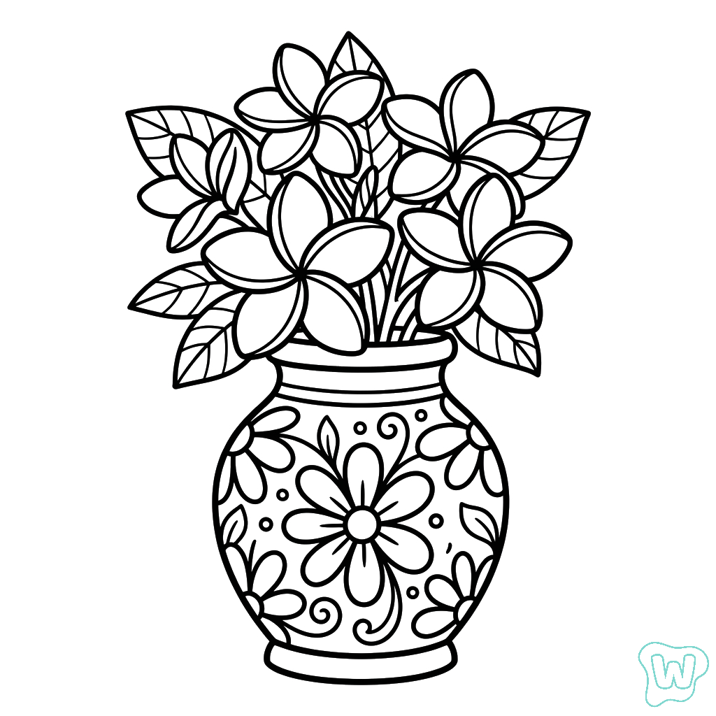 colorear páginas de Frangipani