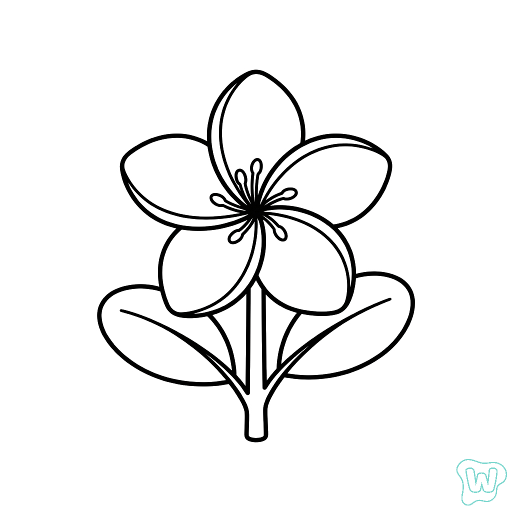 Frangipani páginas para colorear para imprimir gratis