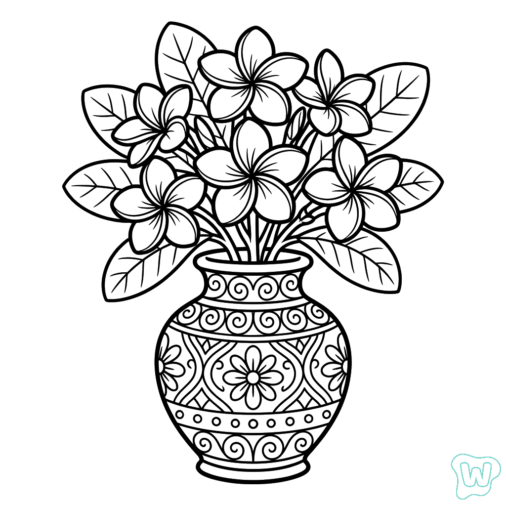 para colorear Frangipani