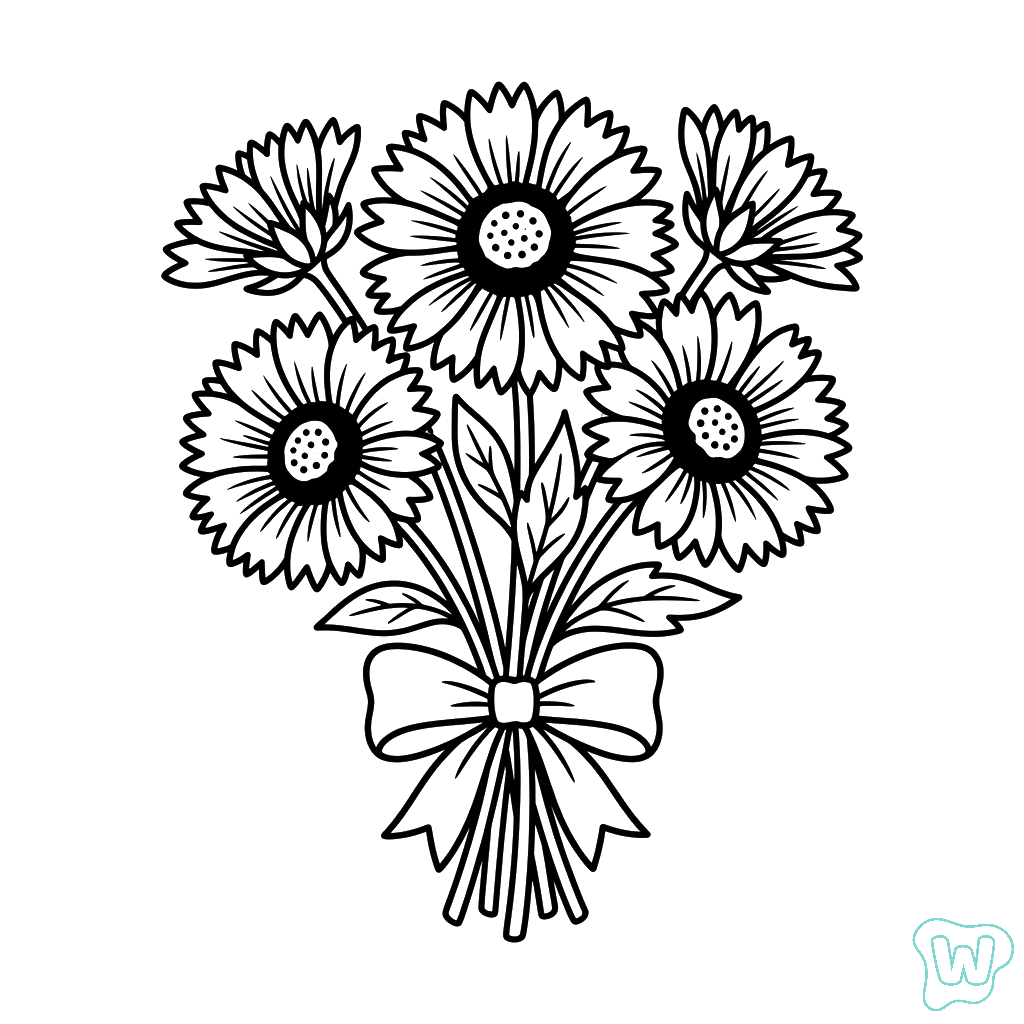 páginas para colorear gratis Gallardia