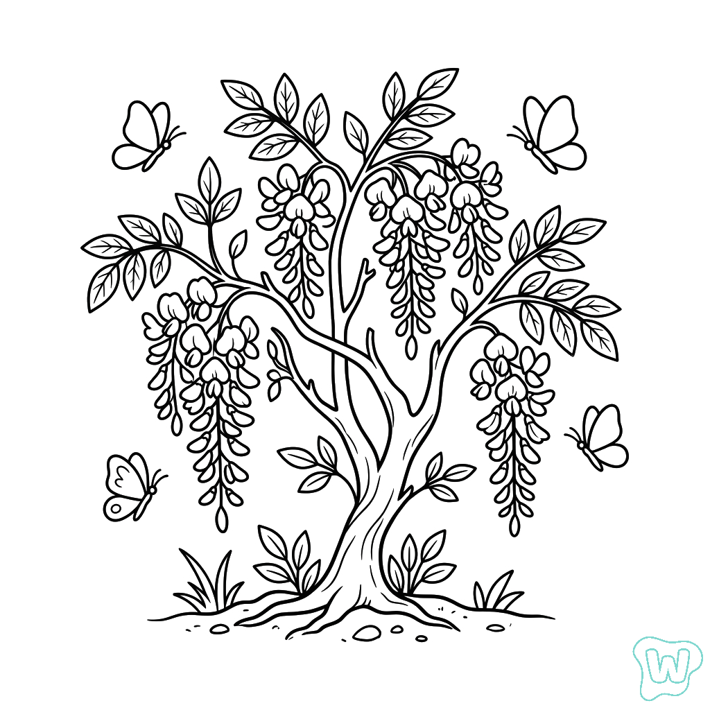 dibujos para colorear Glicina