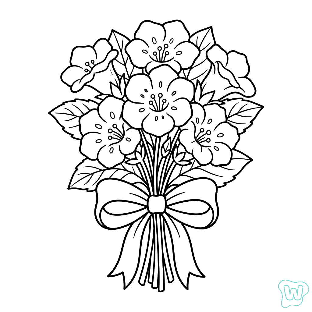 Gloxinia páginas para colorear para niños