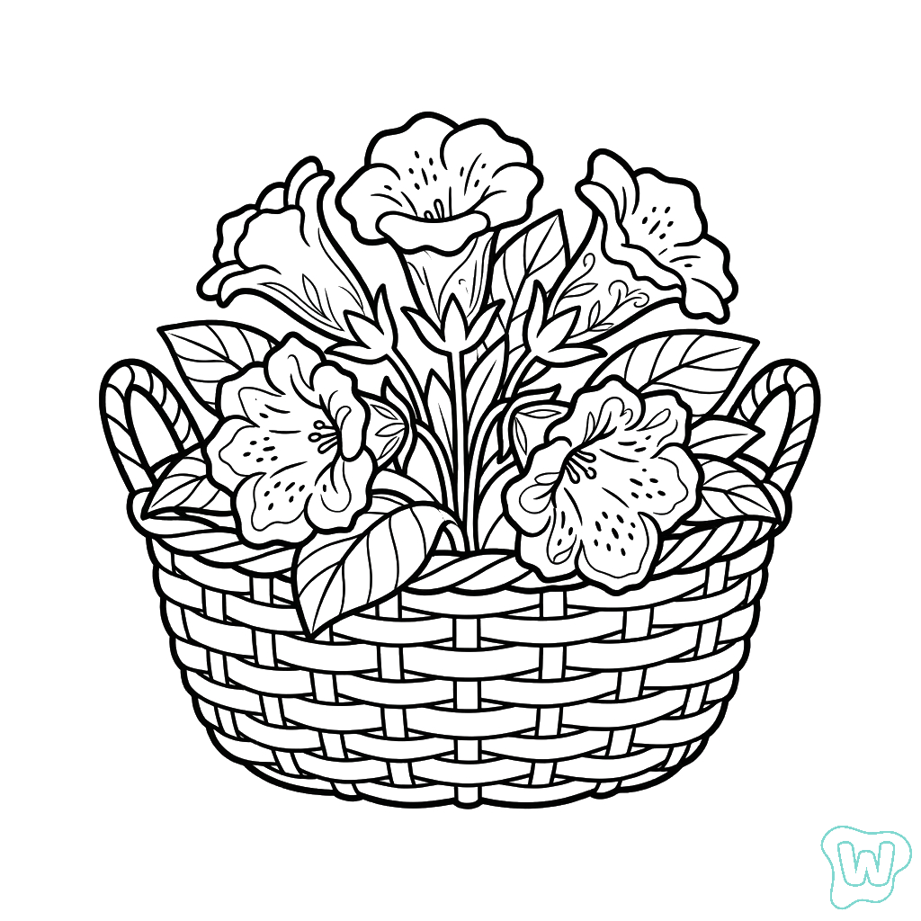 páginas para colorear para imprimir gratis Gloxinia