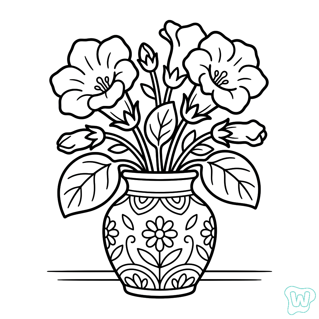 Gloxinia páginas para colorear gratis