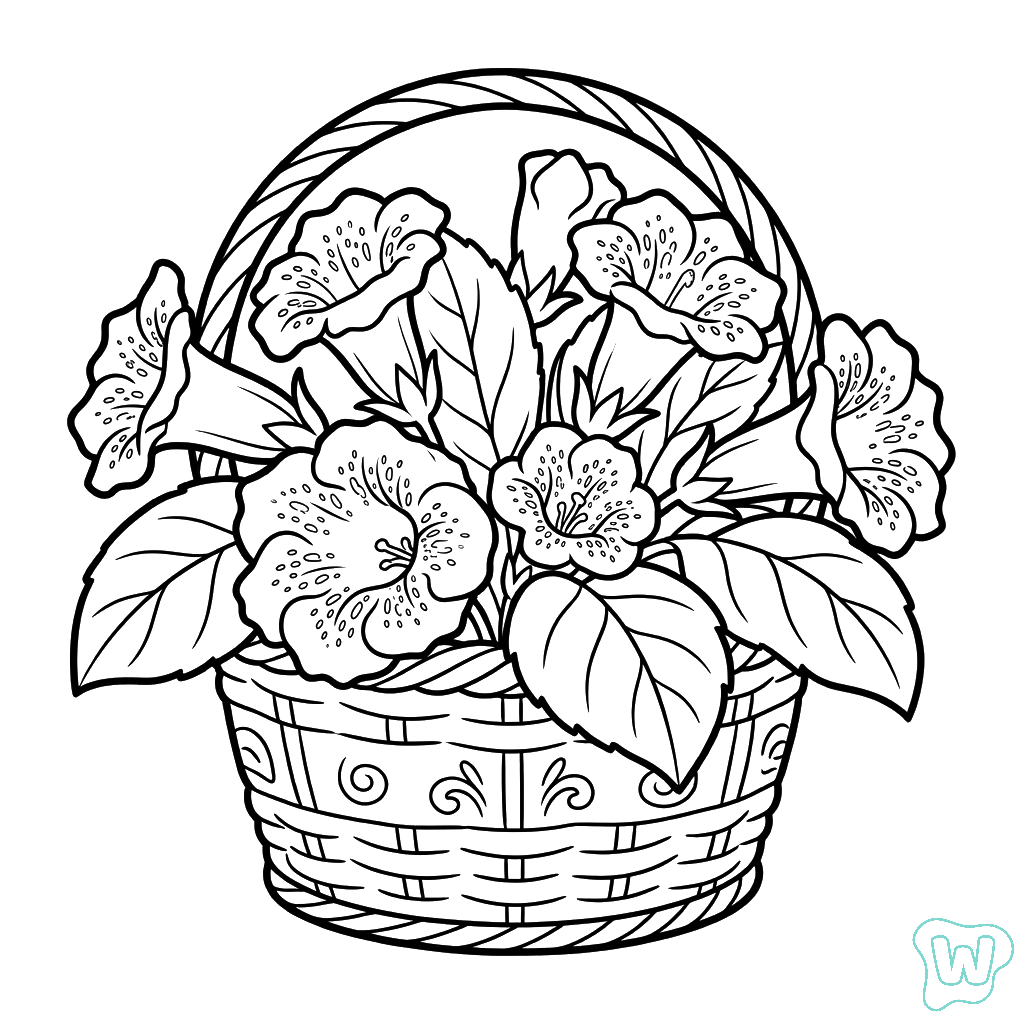 felices páginas para colorear Gloxinia