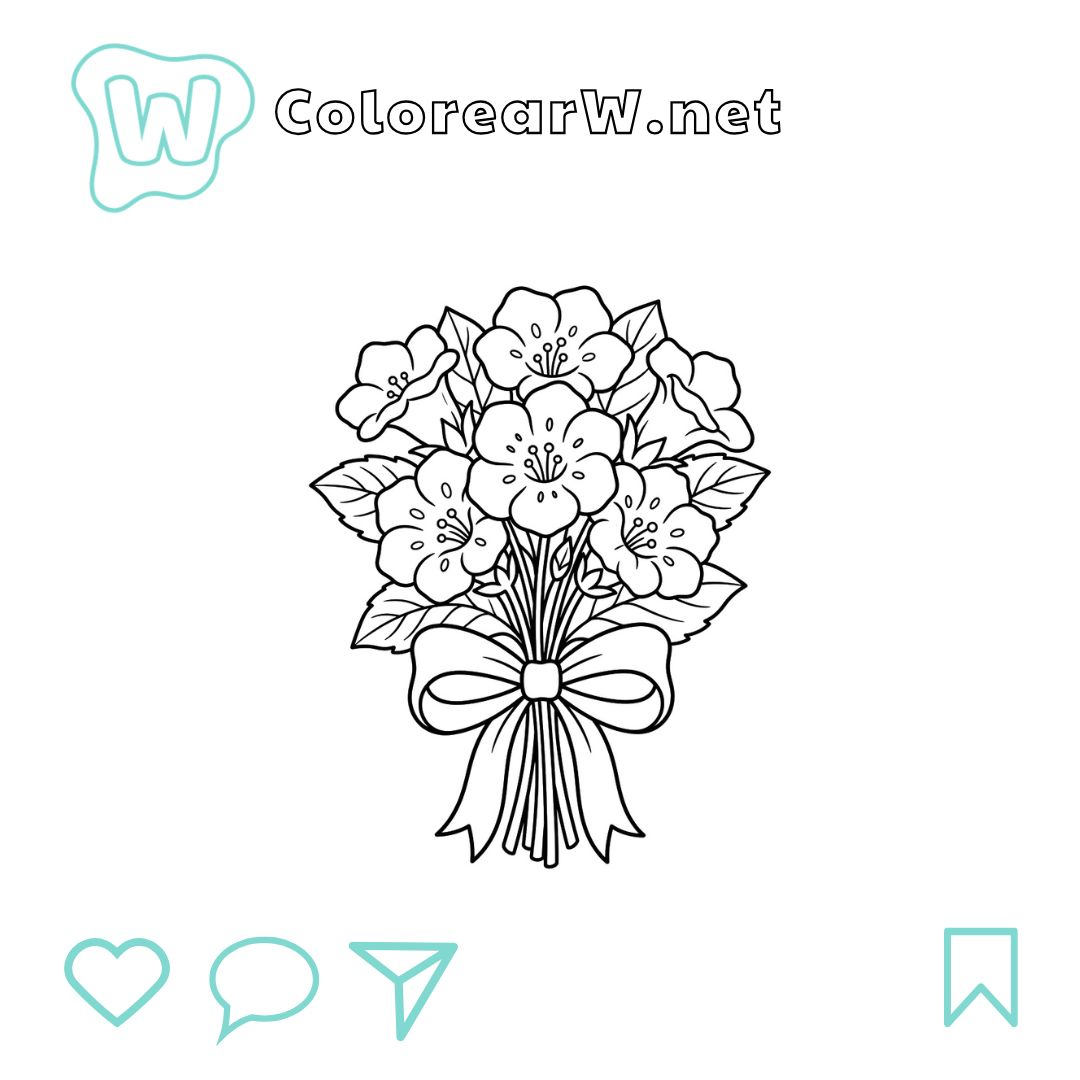 Gloxinia para colorear (PDF para imprimir gratis) thumbnail