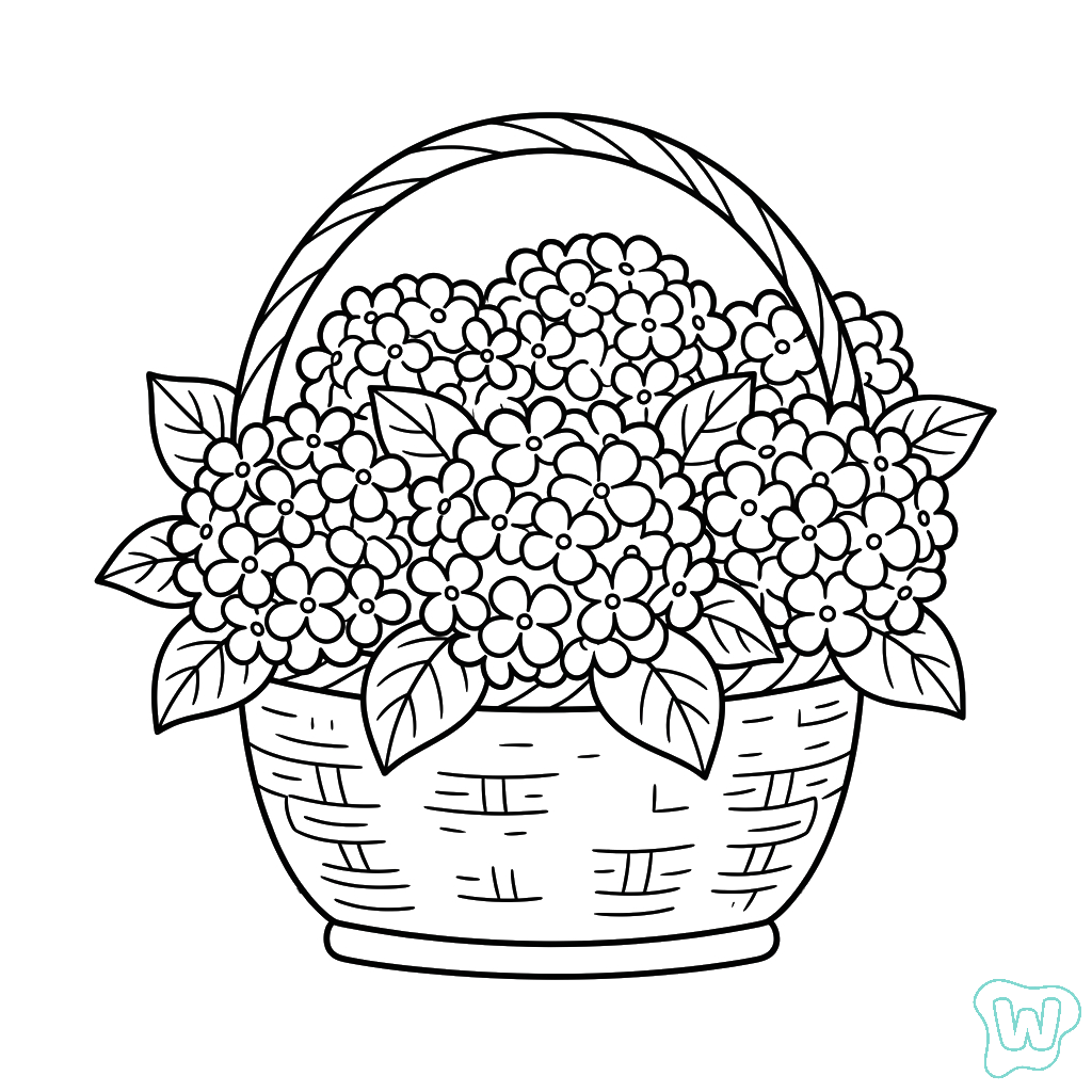 Hortensia páginas para colorear pdf