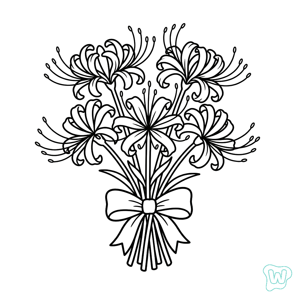 para colorear Lirio Araña