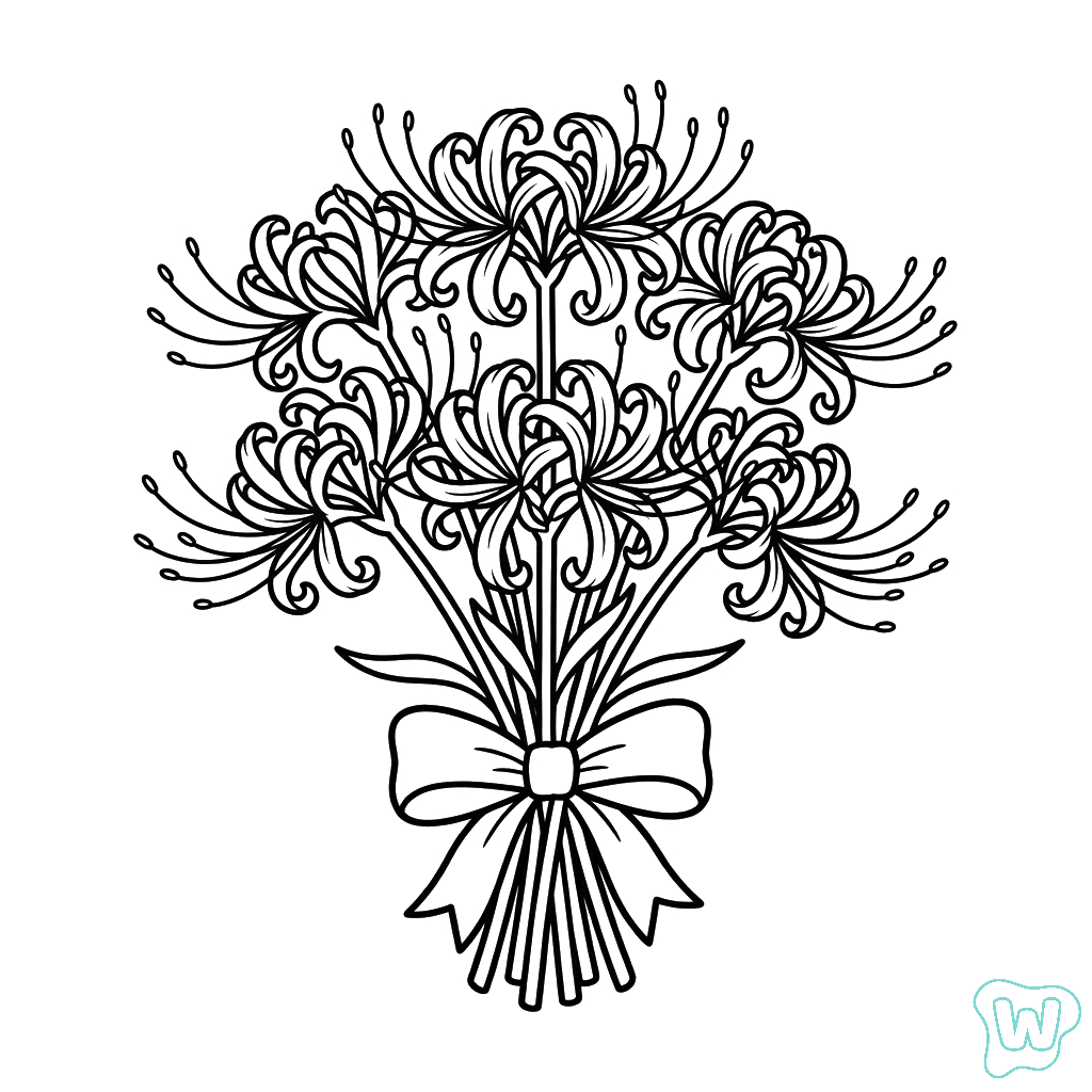 Lirio Araña dibujos para colorear