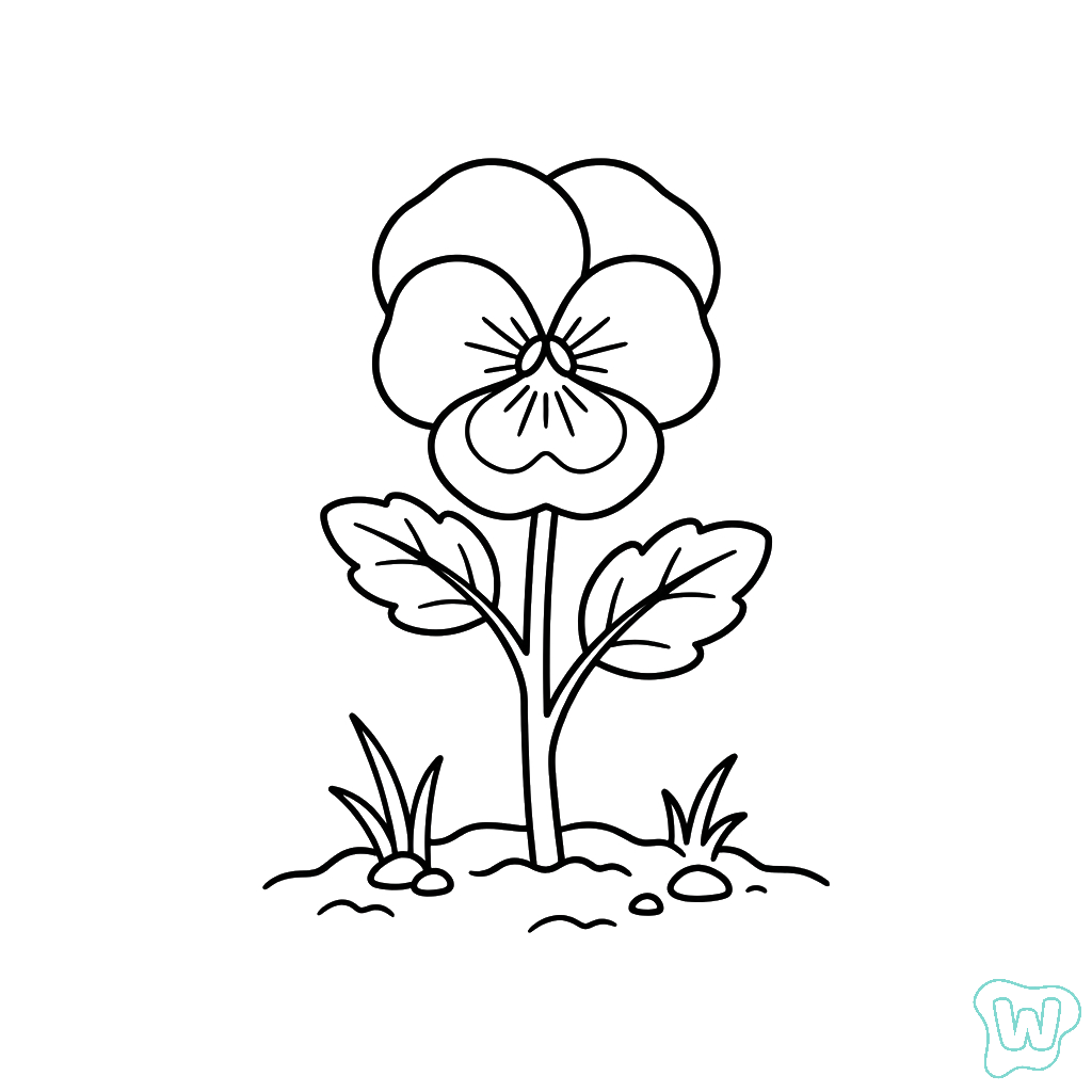 Pensamiento páginas para colorear para adultos fáciles
