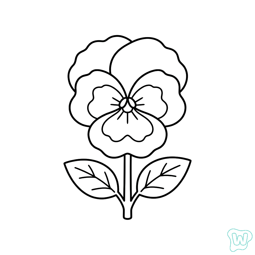 Pensamiento páginas para colorear gratis