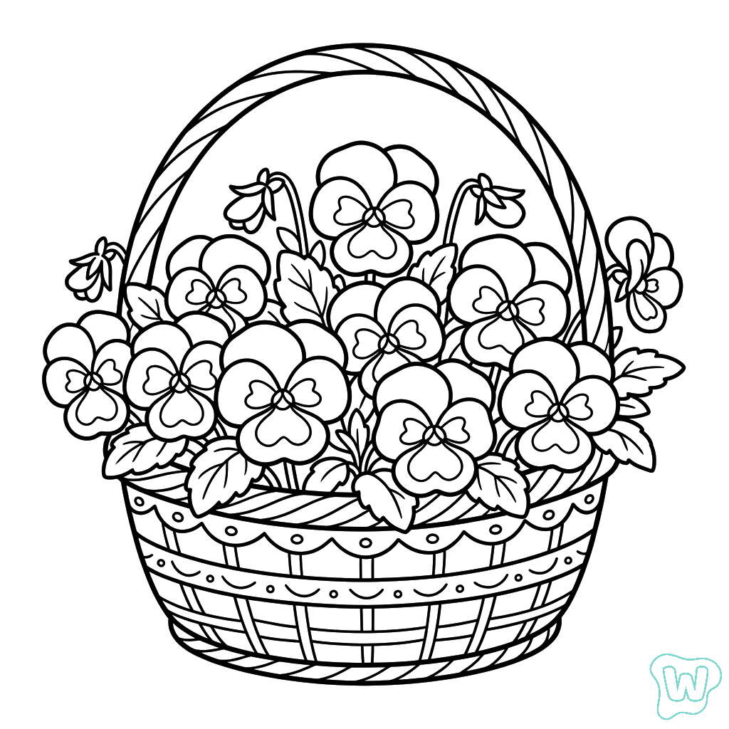 Pensamiento dibujos para colorear