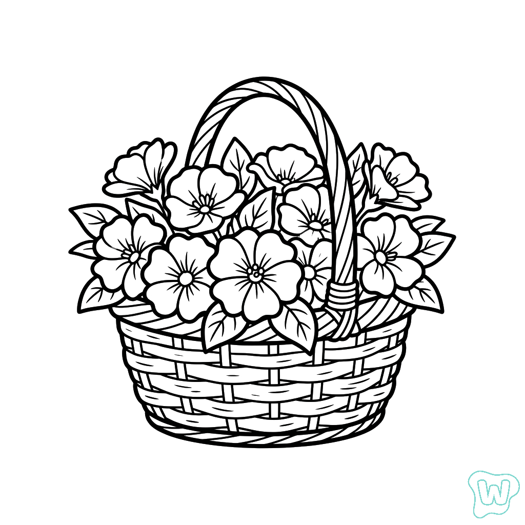 páginas para colorear fáciles de Primavera
