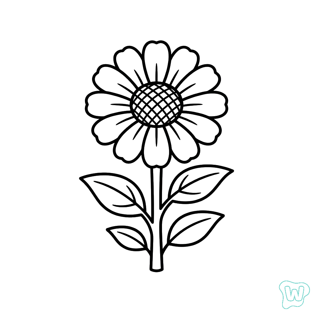 Zinnia páginas para colorear para imprimir