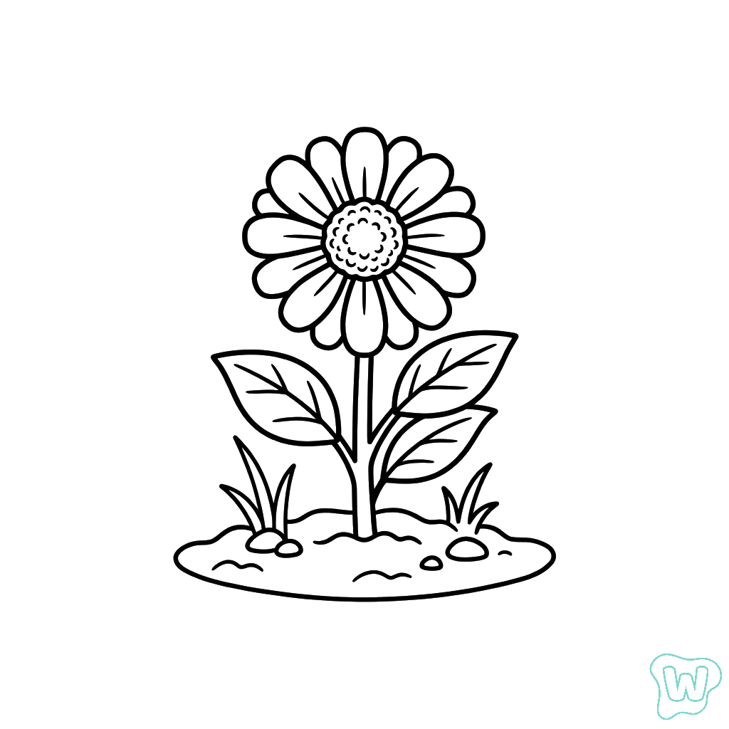 páginas para colorear Zinnia imprimibles