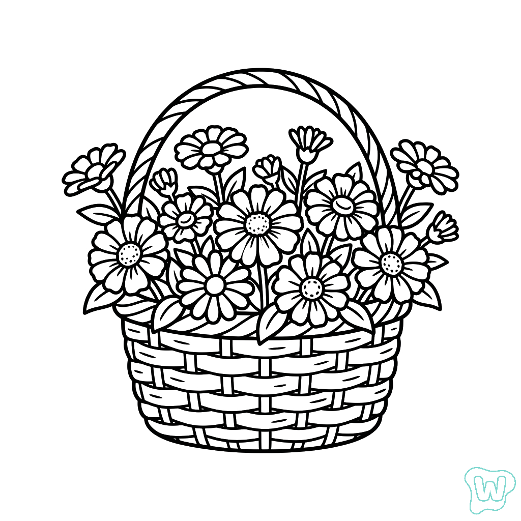 Zinnia para colorear y Imprimir PDF