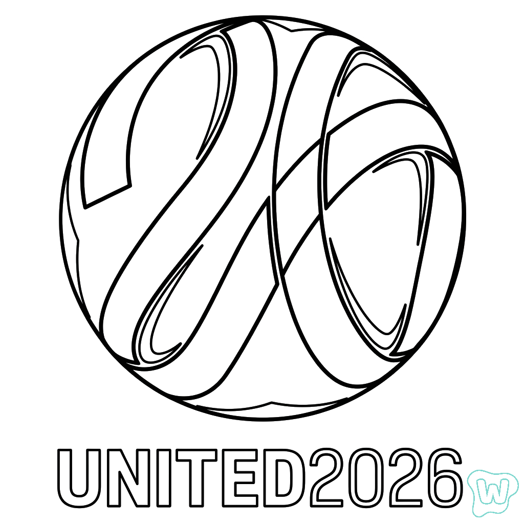 colorear y Imprimir PDF gratis Copa Mundial 2026