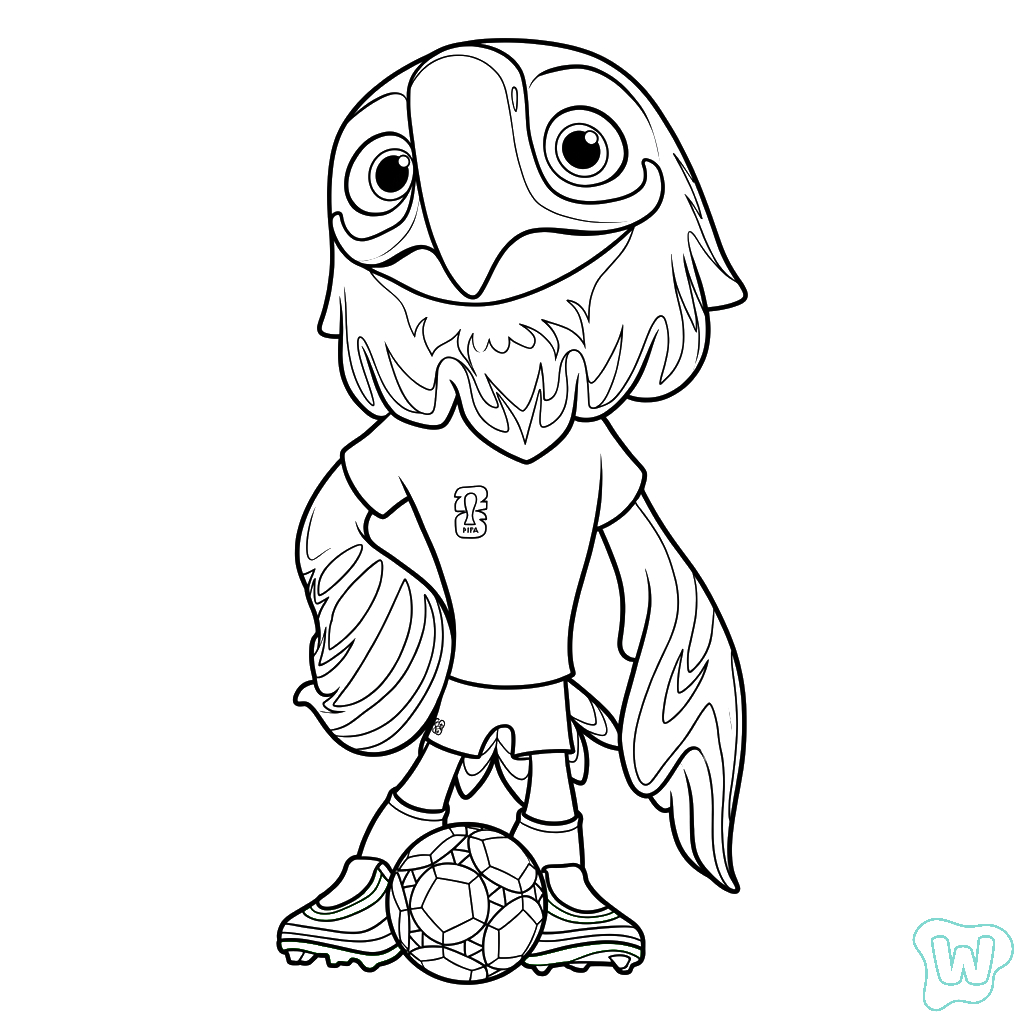 Copa Mundial 2026 adornos para colorear