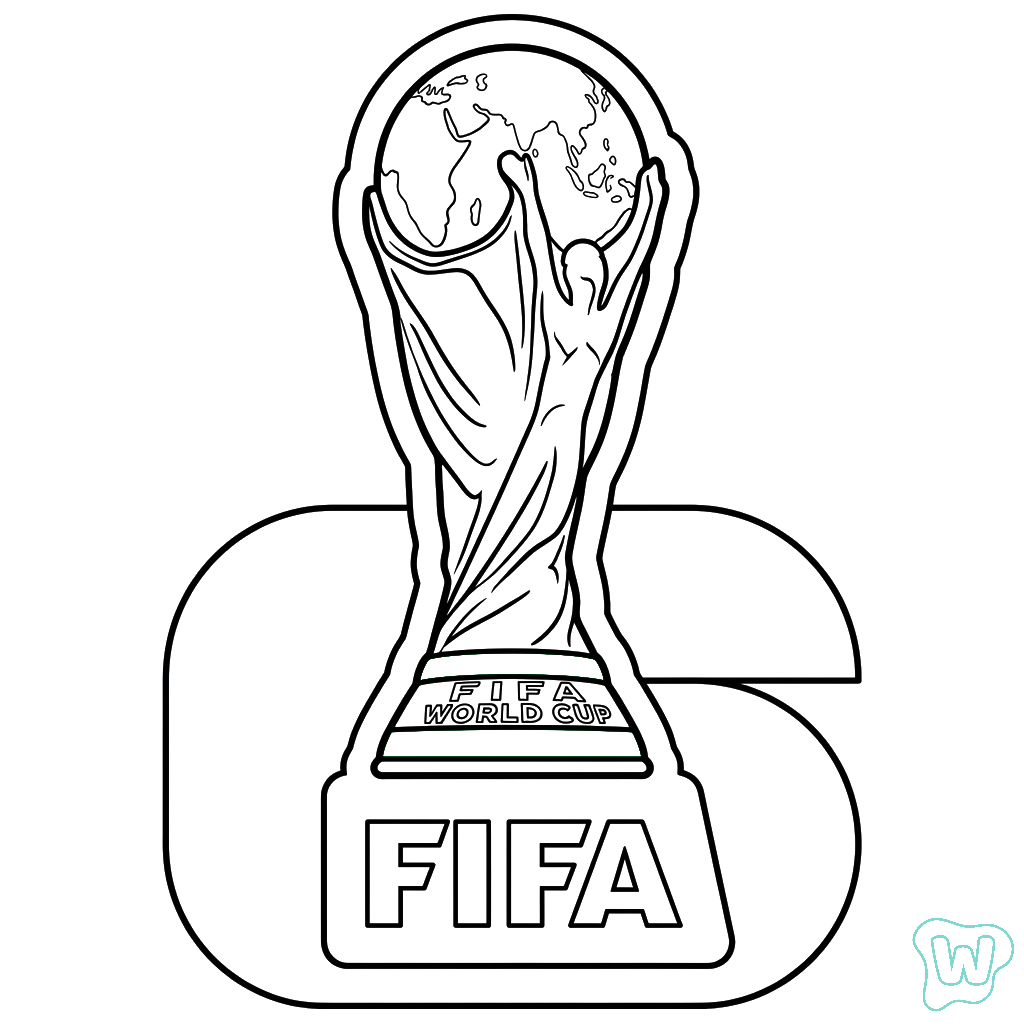 páginas para colorear gratis Copa Mundial 2026 pdf