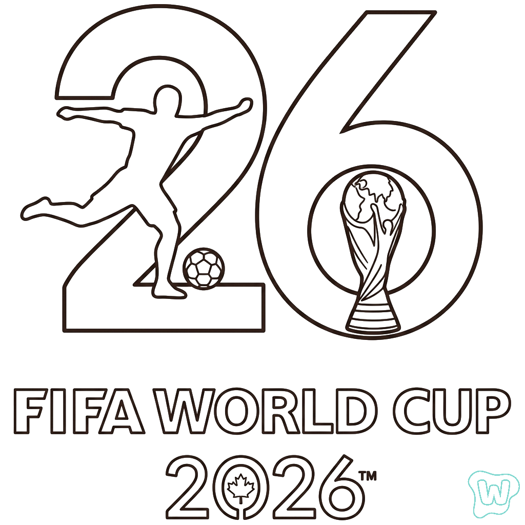 Copa Mundial 2026 colorear y Imprimir PDF gratis