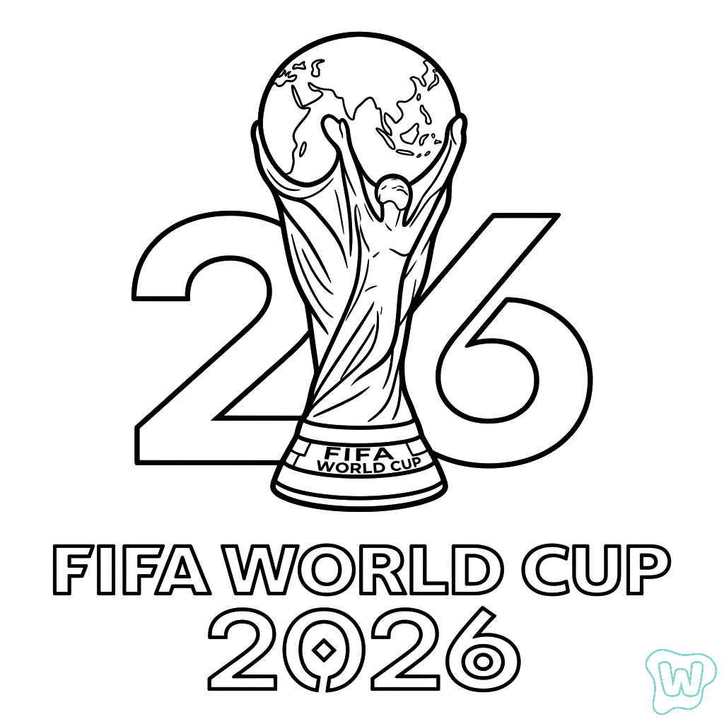 para colorear Copa Mundial 2026