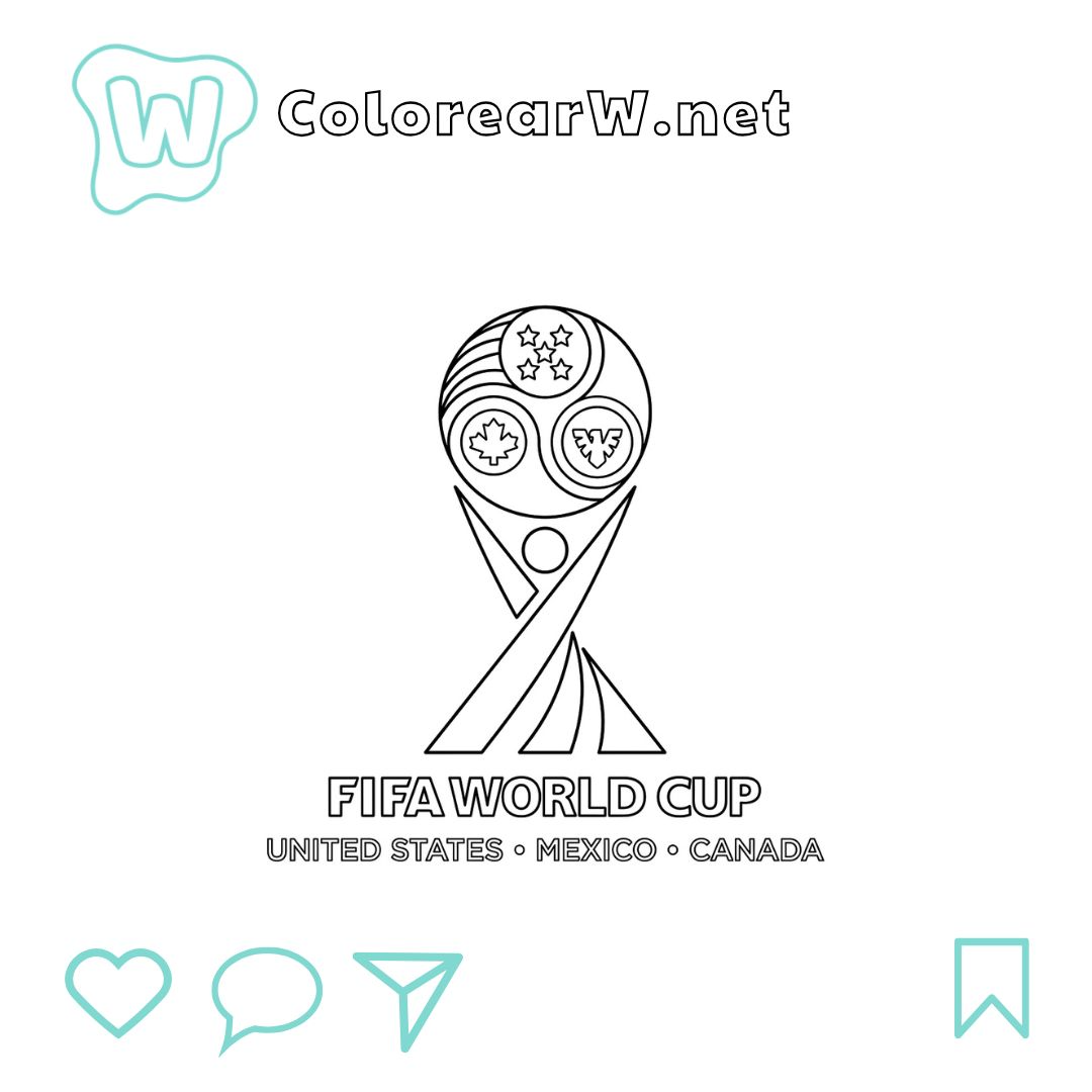 Copa Mundial 2026 para colorear (PDF para imprimir gratis) thumbnail