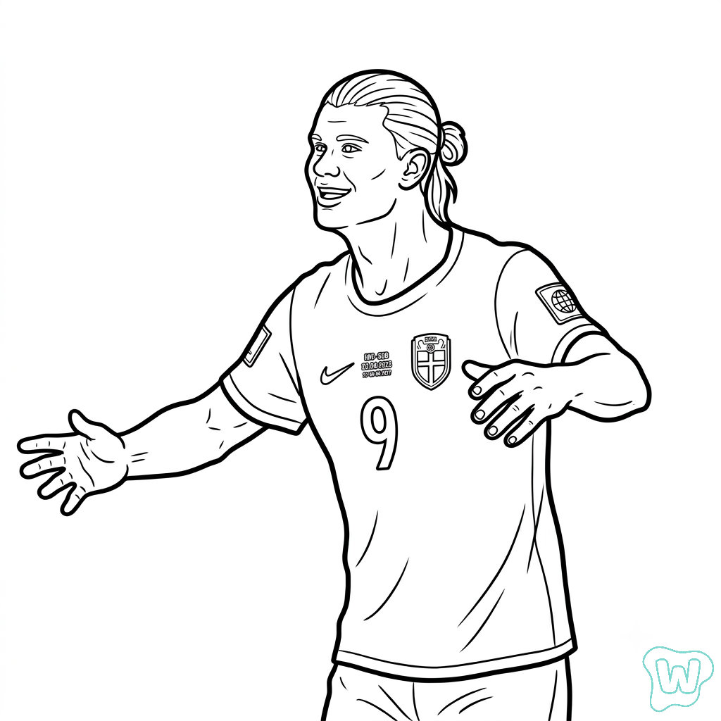 Erling Haaland Mundial 2026 dibujos para colorear grinch