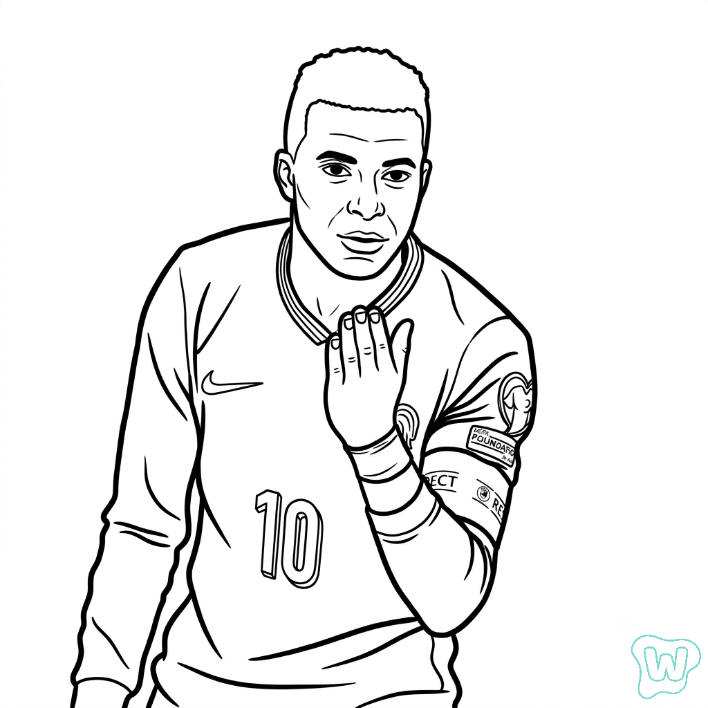 descargar e imprimir PDF gratis Kylian Mbappé Mundial 2026