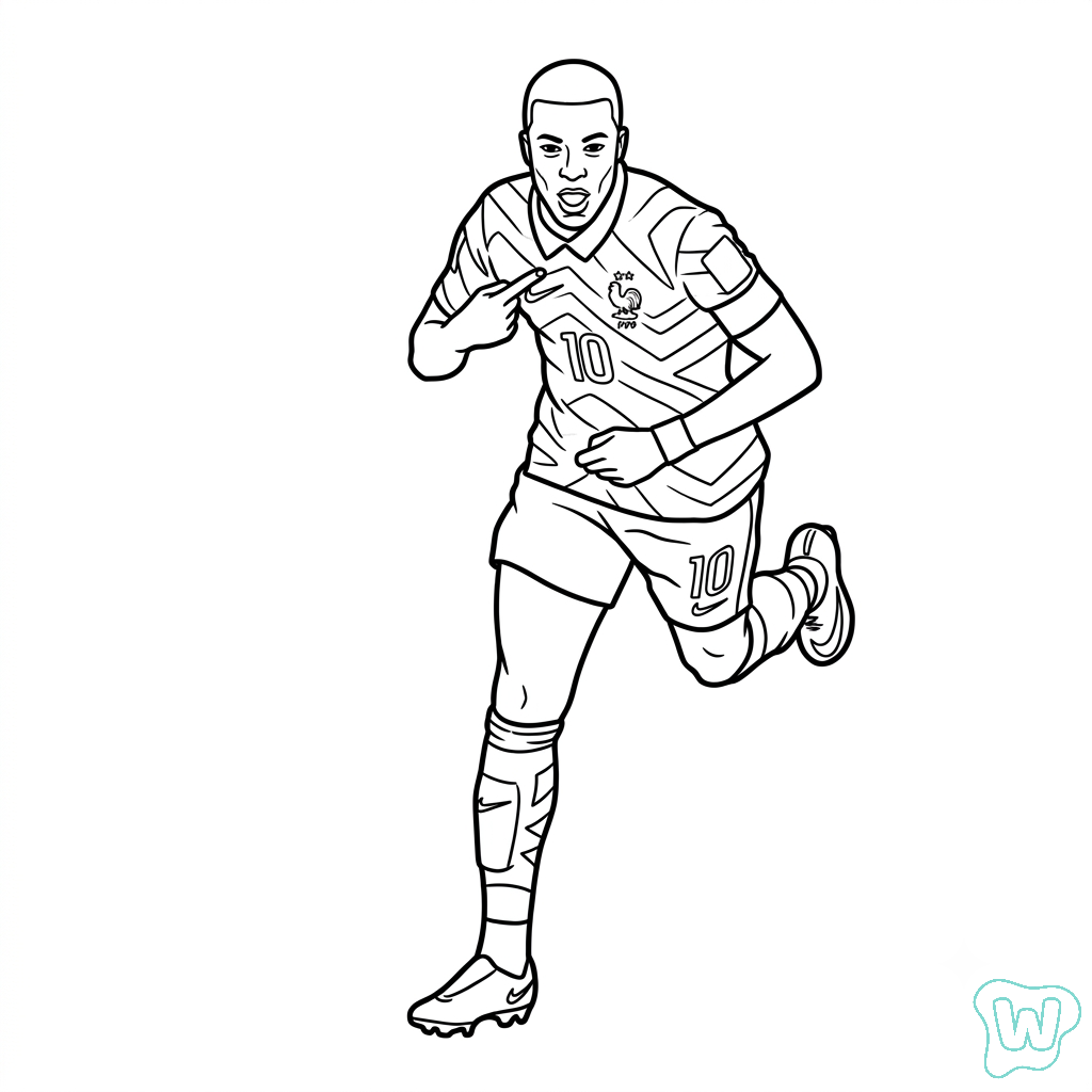 Kylian Mbappé Mundial 2026 PDF para imprimir gratis