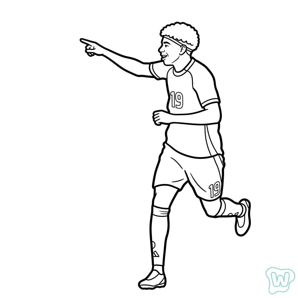 Lamine Yamal Mundial 2026 páginas para colorear pdf