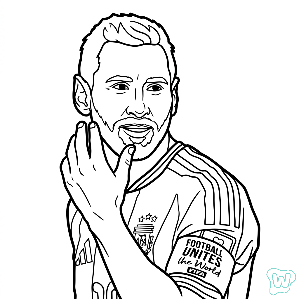 colorear y Imprimir PDF gratis Messi Mundial 2026