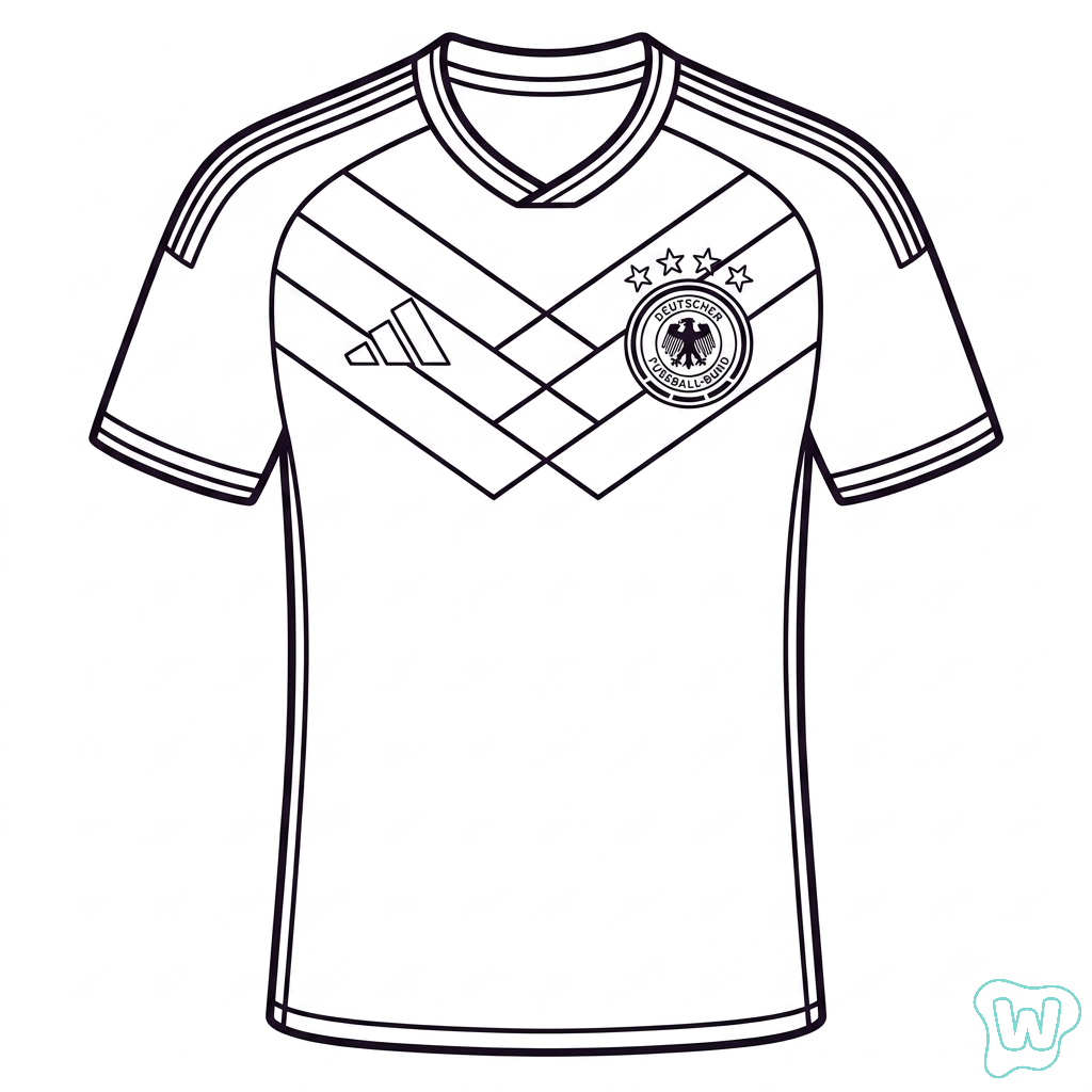 Selección de Alemania Mundial 2026 páginas para colorear para adultos