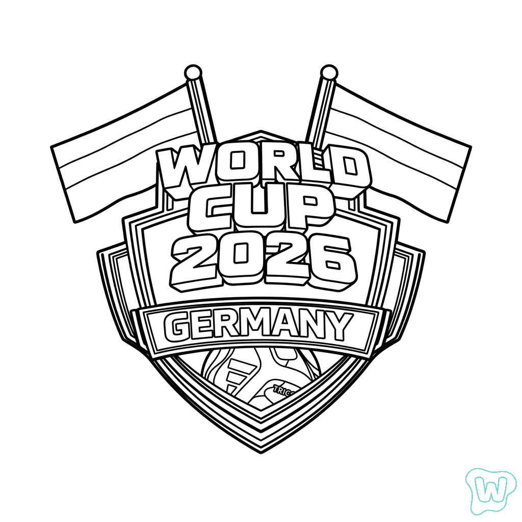 Selección de Alemania Mundial 2026 páginas para colorear pdf