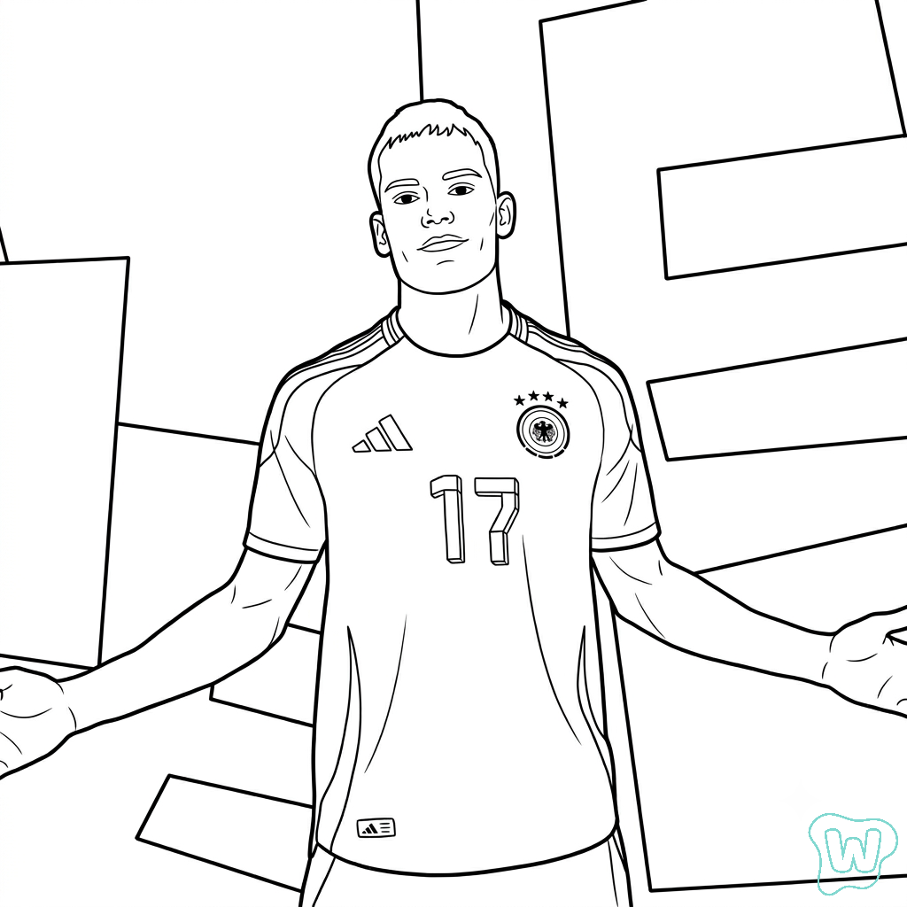 Selección de Alemania Mundial 2026 páginas para colorear para adultos pdf