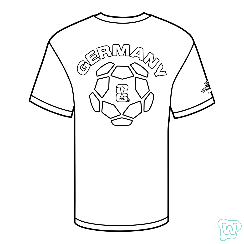 Selección de Alemania Mundial 2026 páginas para colorear