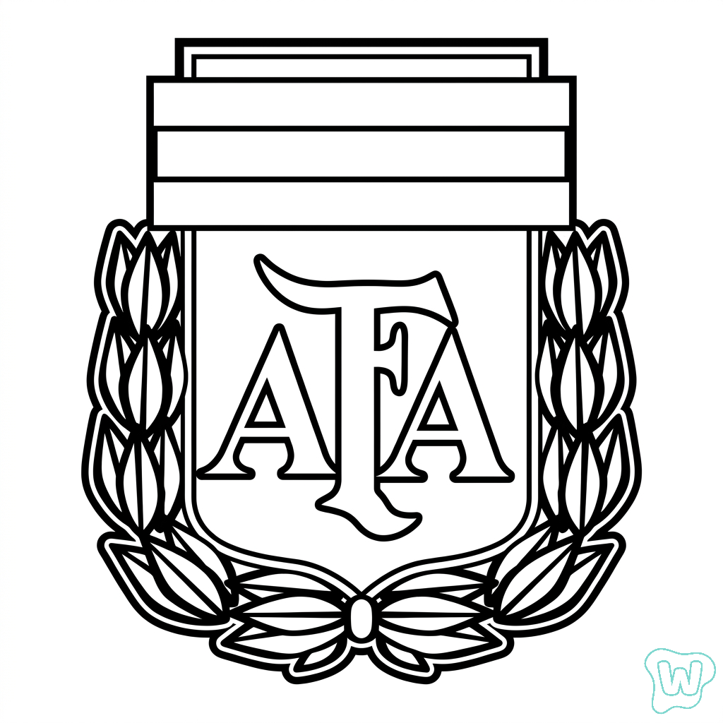 páginas para colorear detalladas de Selección de Argentina Mundial 2026 para adultos 1