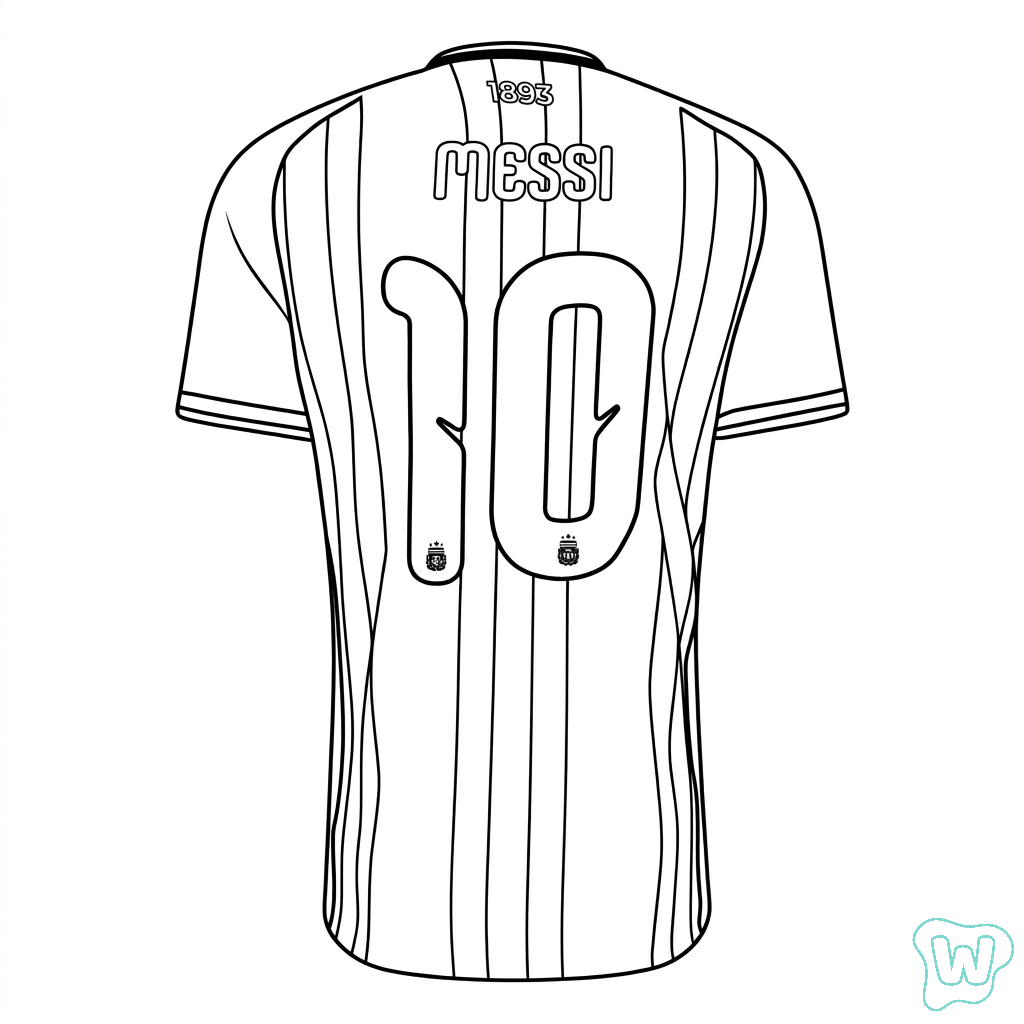 páginas para colorear detalladas de Selección de Argentina Mundial 2026 para adultos