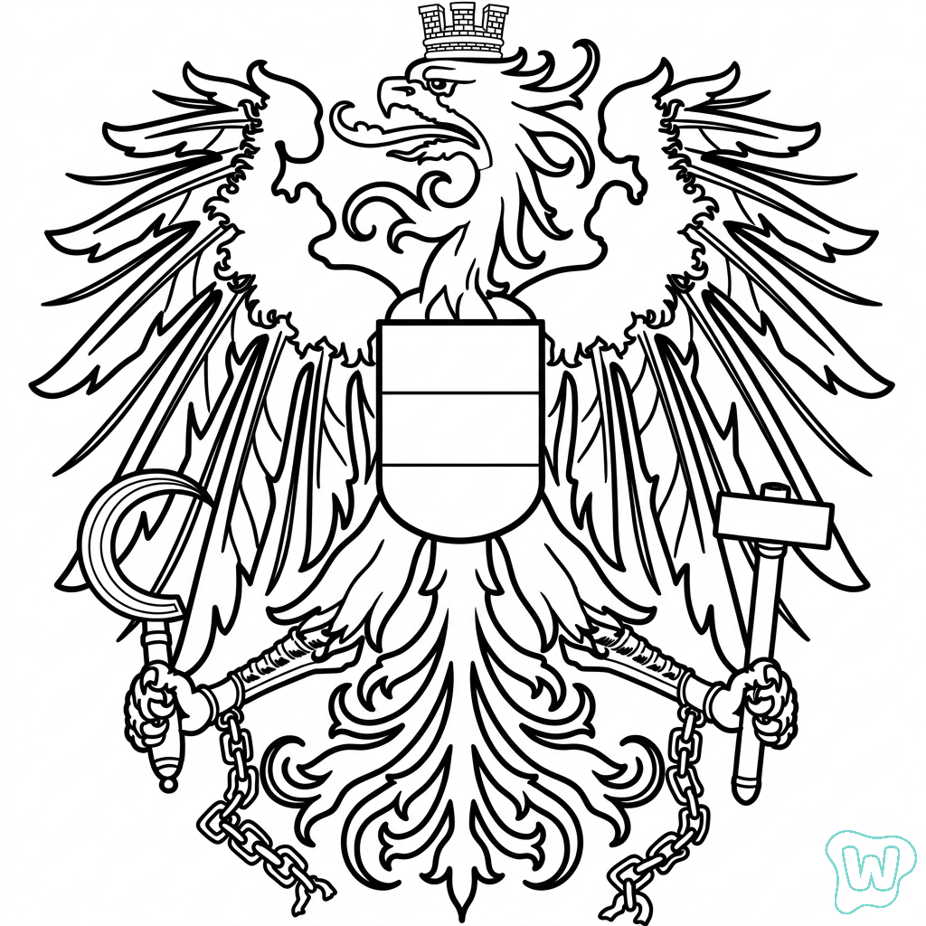 divertidas páginas para colorear Selección de Austria Mundial 2026