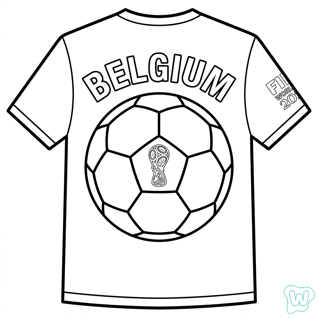 Selección de Bélgica Mundial 2026 páginas para colorear gratis