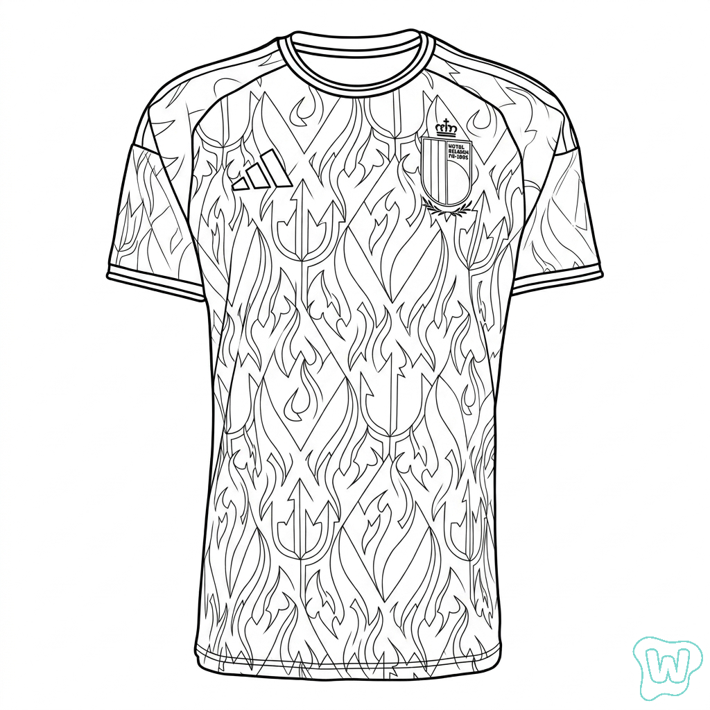 Selección de Bélgica Mundial 2026 dibujos para colorear  y Imprimir PDF gratis