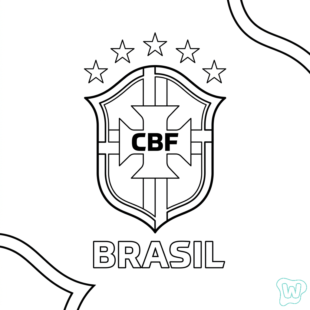Selección de Brasil Mundial 2026 páginas para colorear imprimibles